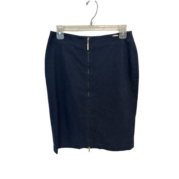 St. John Sport Denim Zippered Pencil Skirt  Size 4 - Picture 2 of 7
